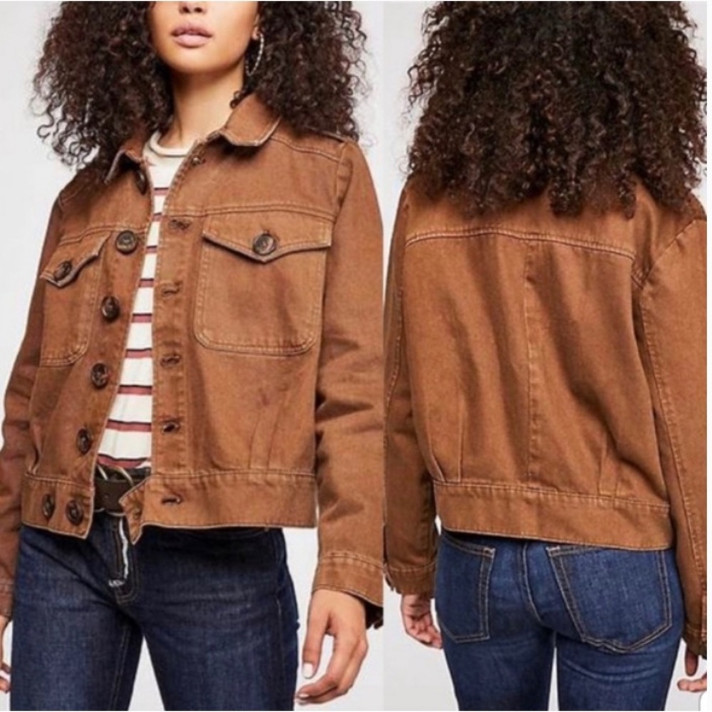 Free People | Brown Jean Jacket